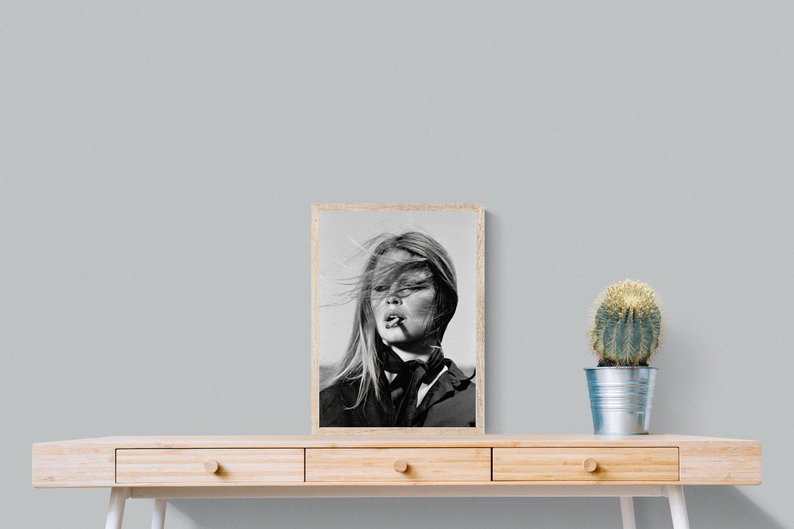 Brigitte Bardot-Wall_Art-45 x 60cm-Mounted Canvas-Wood-Pixalot
