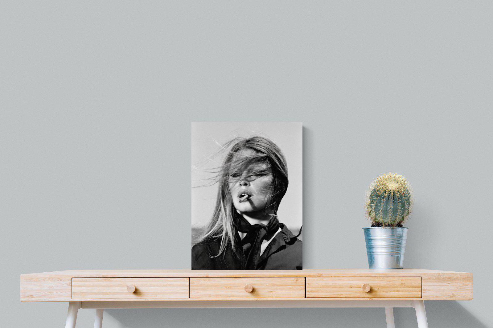 Brigitte Bardot-Wall_Art-45 x 60cm-Mounted Canvas-No Frame-Pixalot