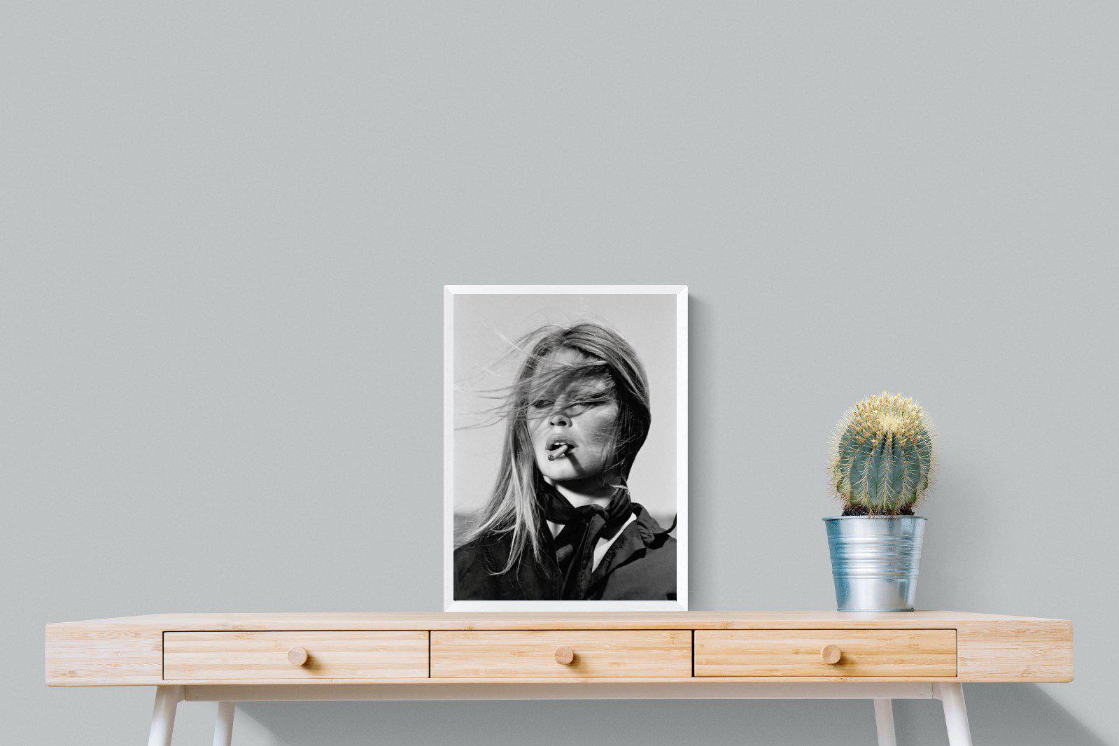 Brigitte Bardot-Wall_Art-45 x 60cm-Mounted Canvas-White-Pixalot