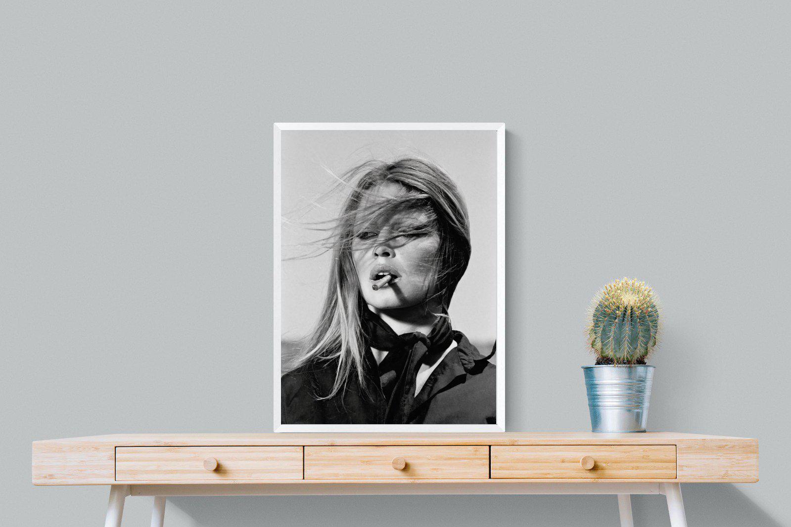 Brigitte Bardot-Wall_Art-60 x 80cm-Mounted Canvas-White-Pixalot
