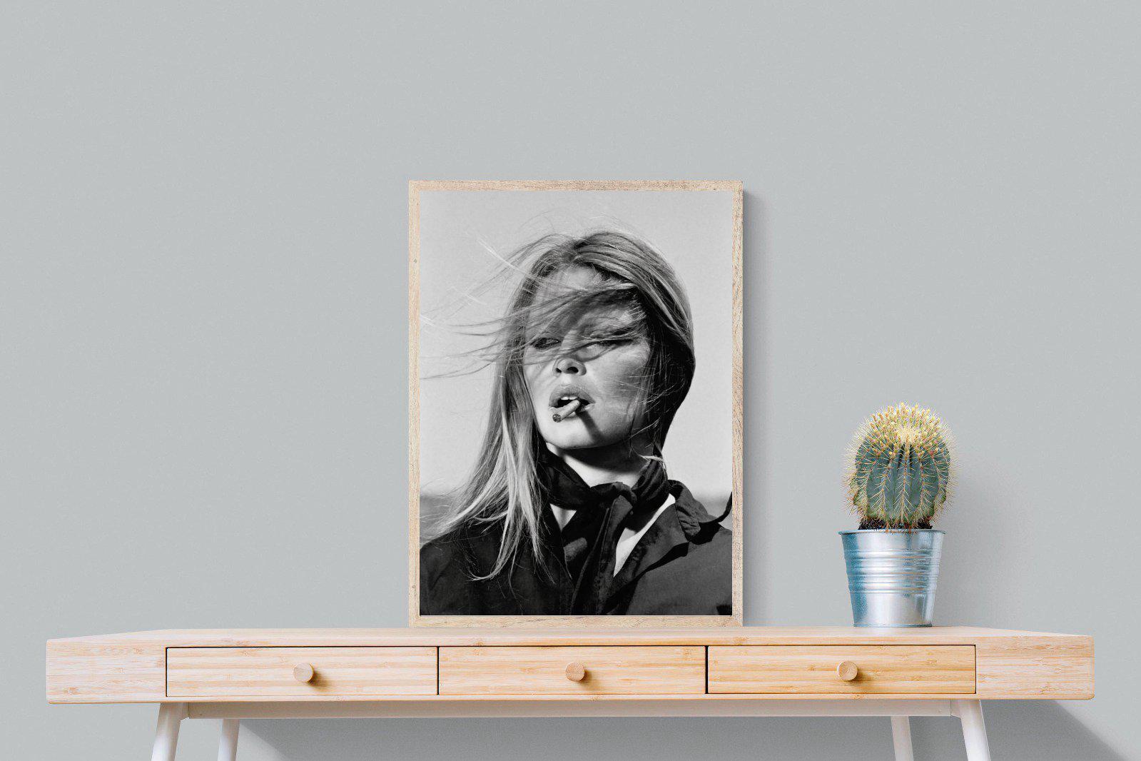 Brigitte Bardot-Wall_Art-60 x 80cm-Mounted Canvas-Wood-Pixalot