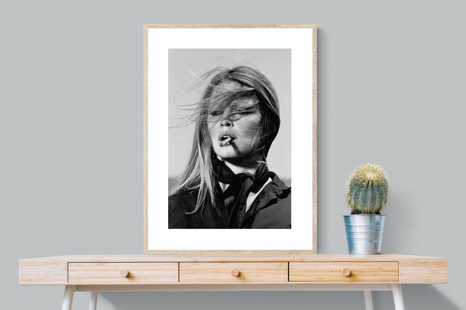 Brigitte Bardot-Wall_Art-75 x 100cm-Framed Print-Wood-Pixalot