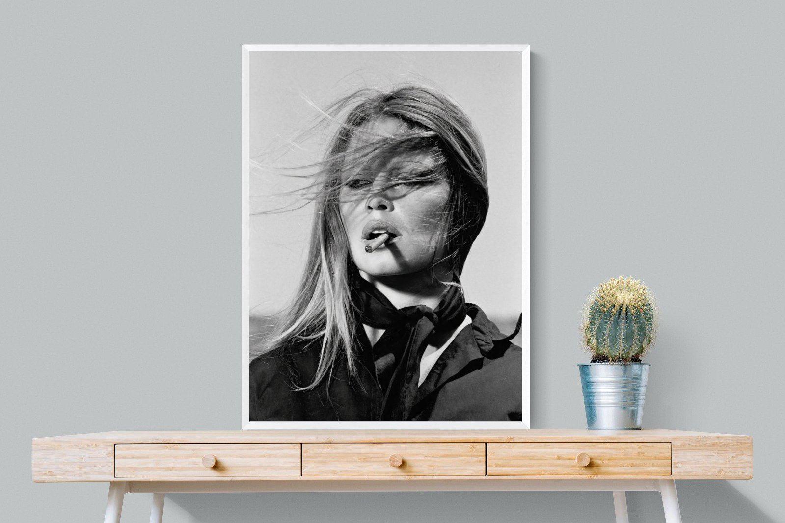 Brigitte Bardot-Wall_Art-75 x 100cm-Mounted Canvas-White-Pixalot