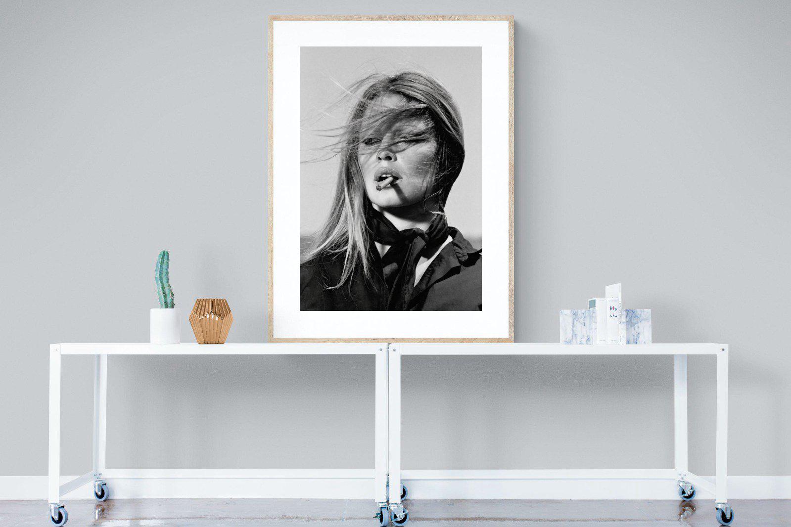 Brigitte Bardot-Wall_Art-90 x 120cm-Framed Print-Wood-Pixalot