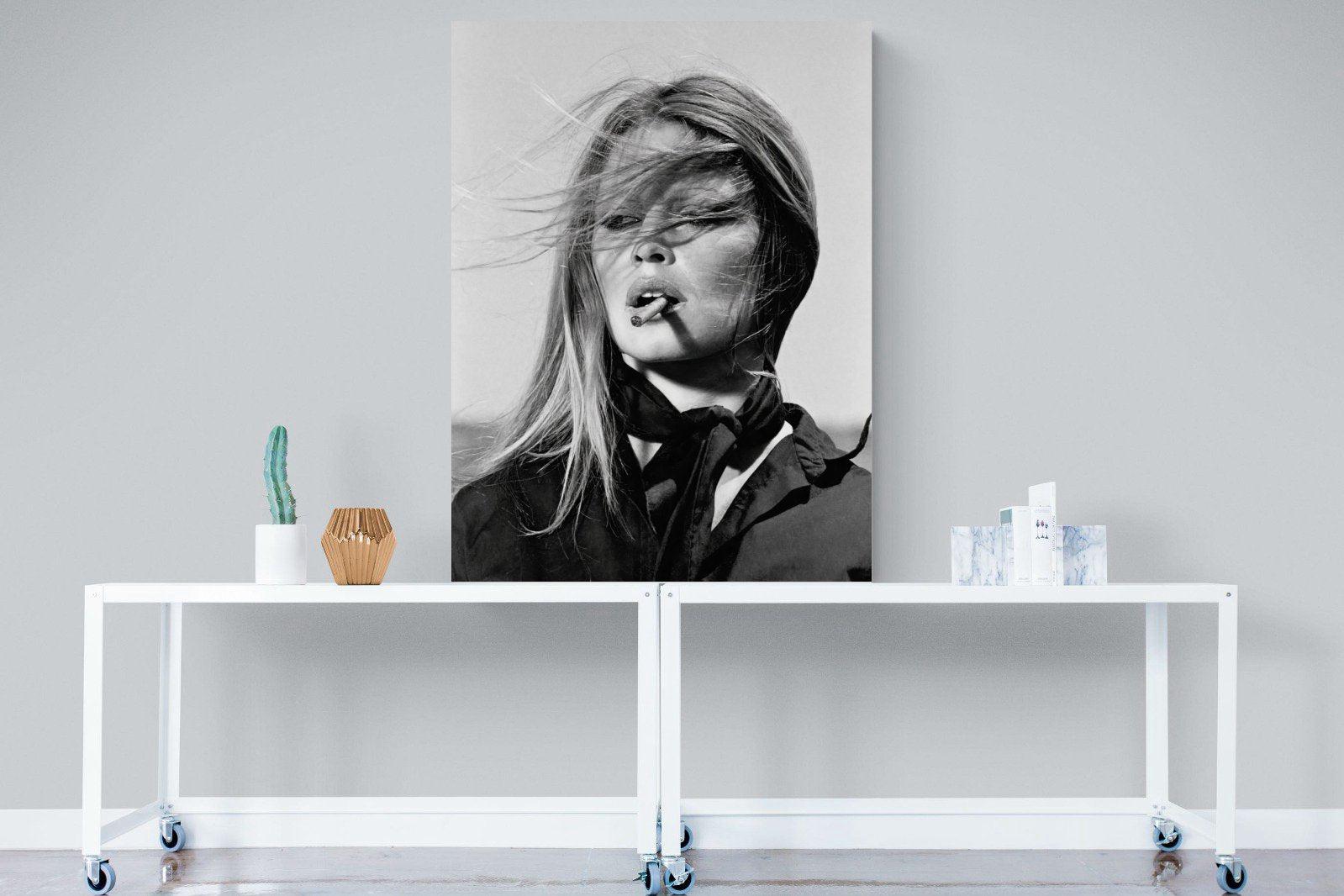 Brigitte Bardot-Wall_Art-90 x 120cm-Mounted Canvas-No Frame-Pixalot