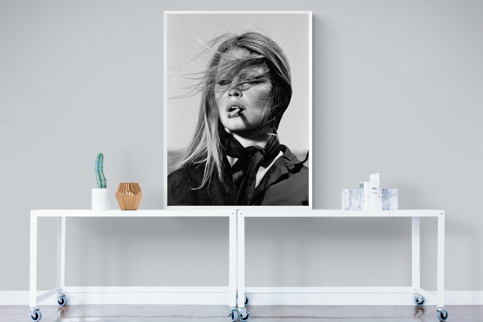 Brigitte Bardot-Wall_Art-90 x 120cm-Mounted Canvas-White-Pixalot