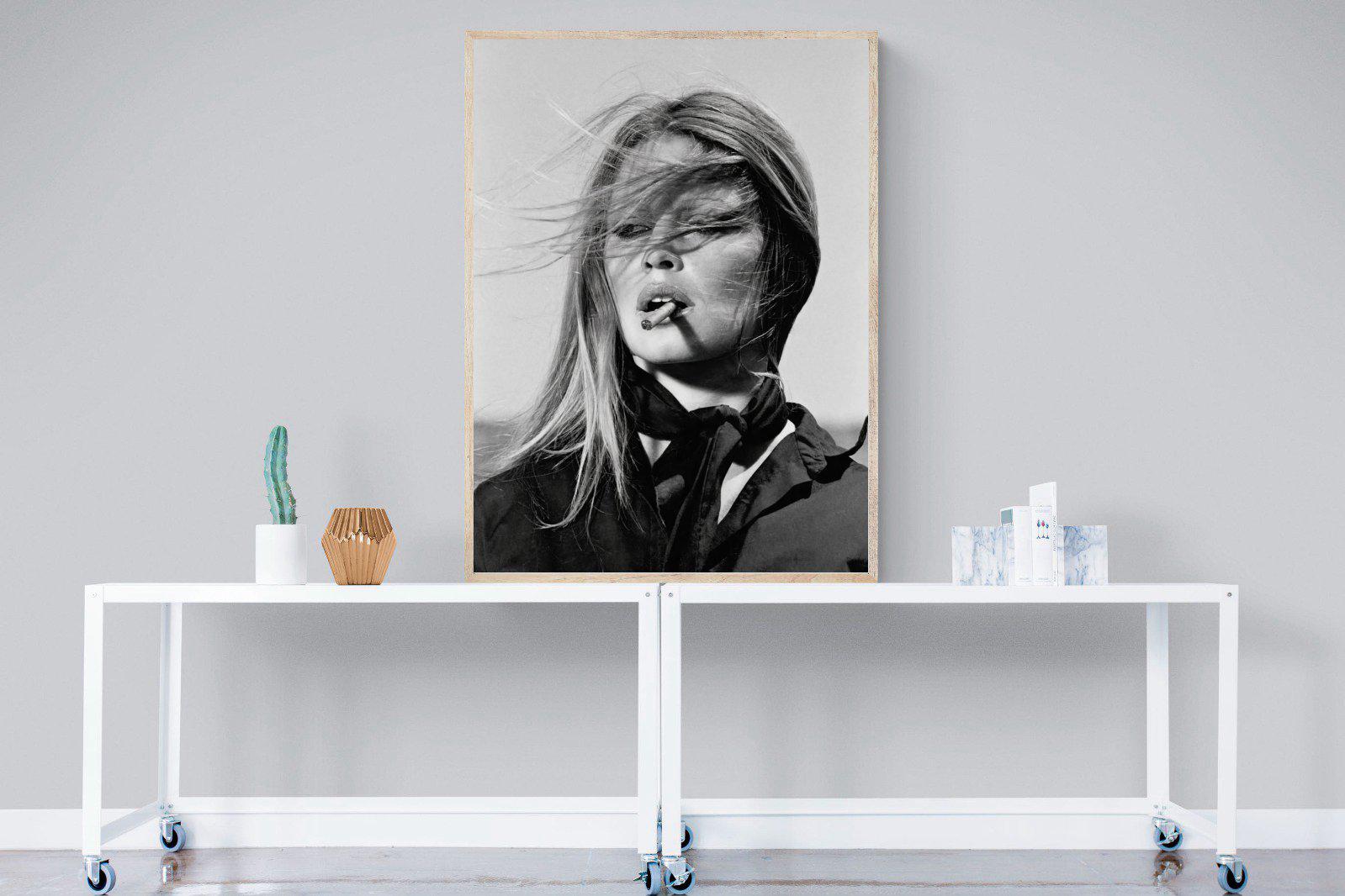 Brigitte Bardot-Wall_Art-90 x 120cm-Mounted Canvas-Wood-Pixalot