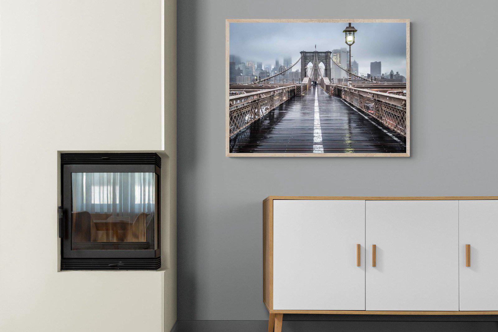 Brooklyn Bridge Morning-Wall_Art-100 x 75cm-Mounted Canvas-Wood-Pixalot