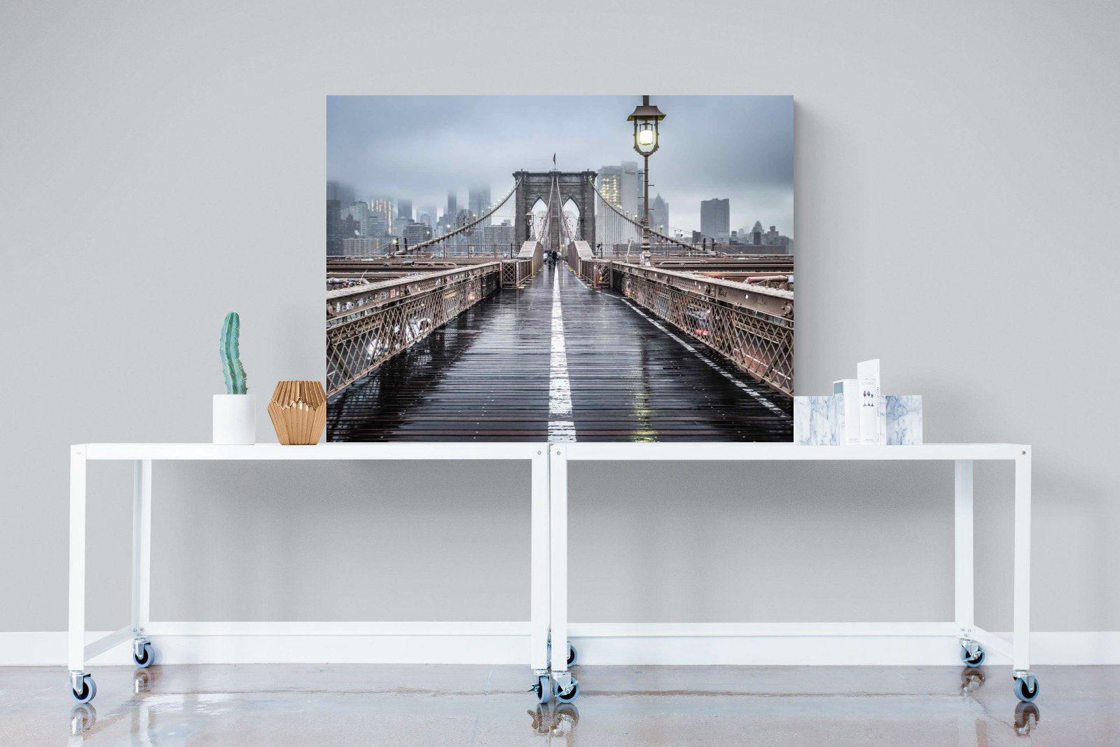 Brooklyn Bridge Morning-Wall_Art-120 x 90cm-Mounted Canvas-No Frame-Pixalot