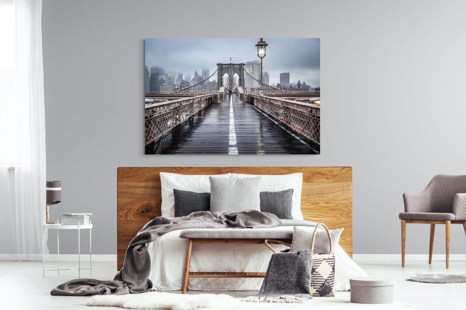 Brooklyn Bridge Morning-Wall_Art-150 x 100cm-Mounted Canvas-No Frame-Pixalot