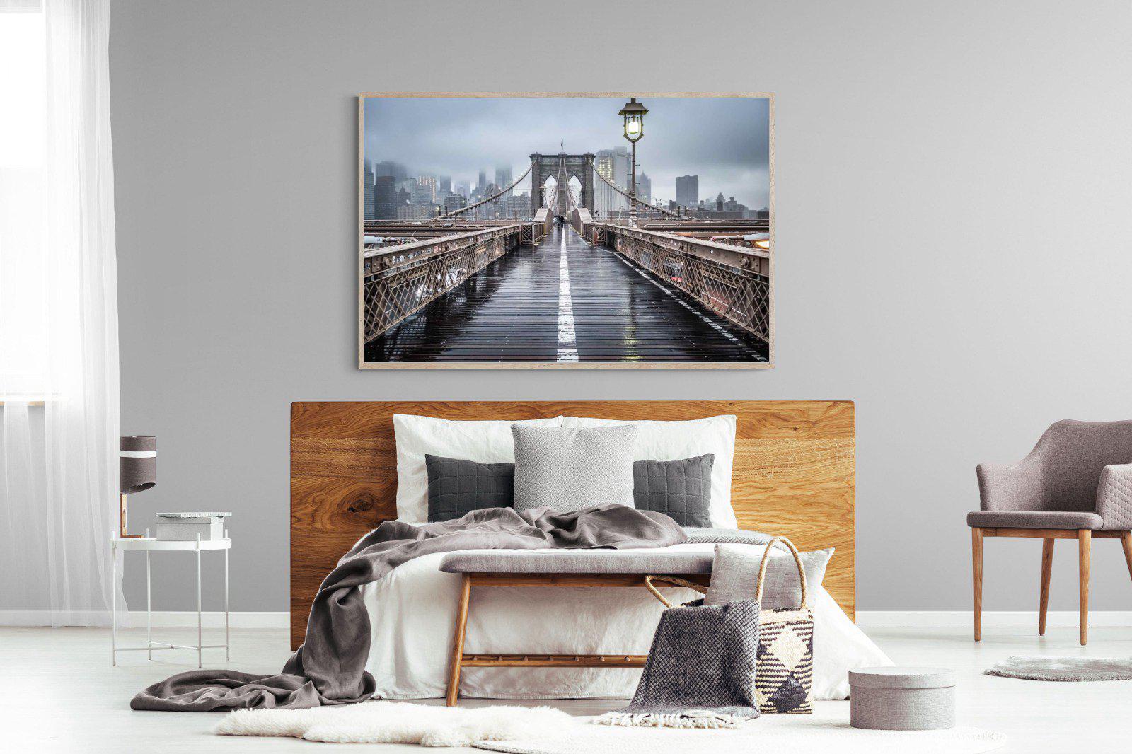 Brooklyn Bridge Morning-Wall_Art-150 x 100cm-Mounted Canvas-Wood-Pixalot