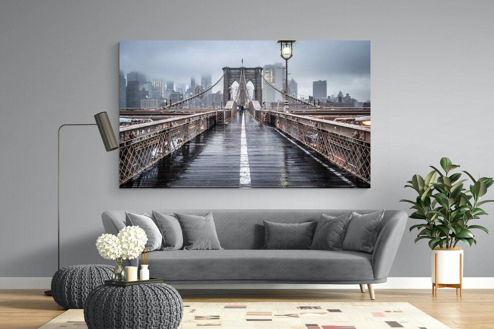 Brooklyn Bridge Morning-Wall_Art-220 x 130cm-Mounted Canvas-No Frame-Pixalot