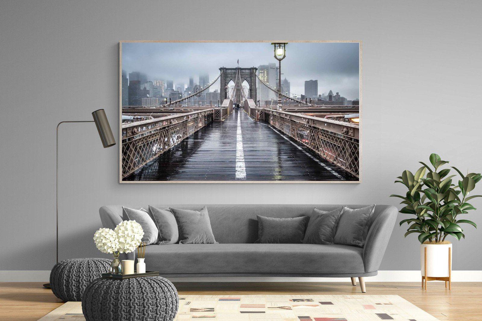 Brooklyn Bridge Morning-Wall_Art-220 x 130cm-Mounted Canvas-Wood-Pixalot
