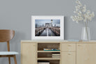 Brooklyn Bridge Morning-Wall_Art-60 x 45cm-Framed Print-White-Pixalot
