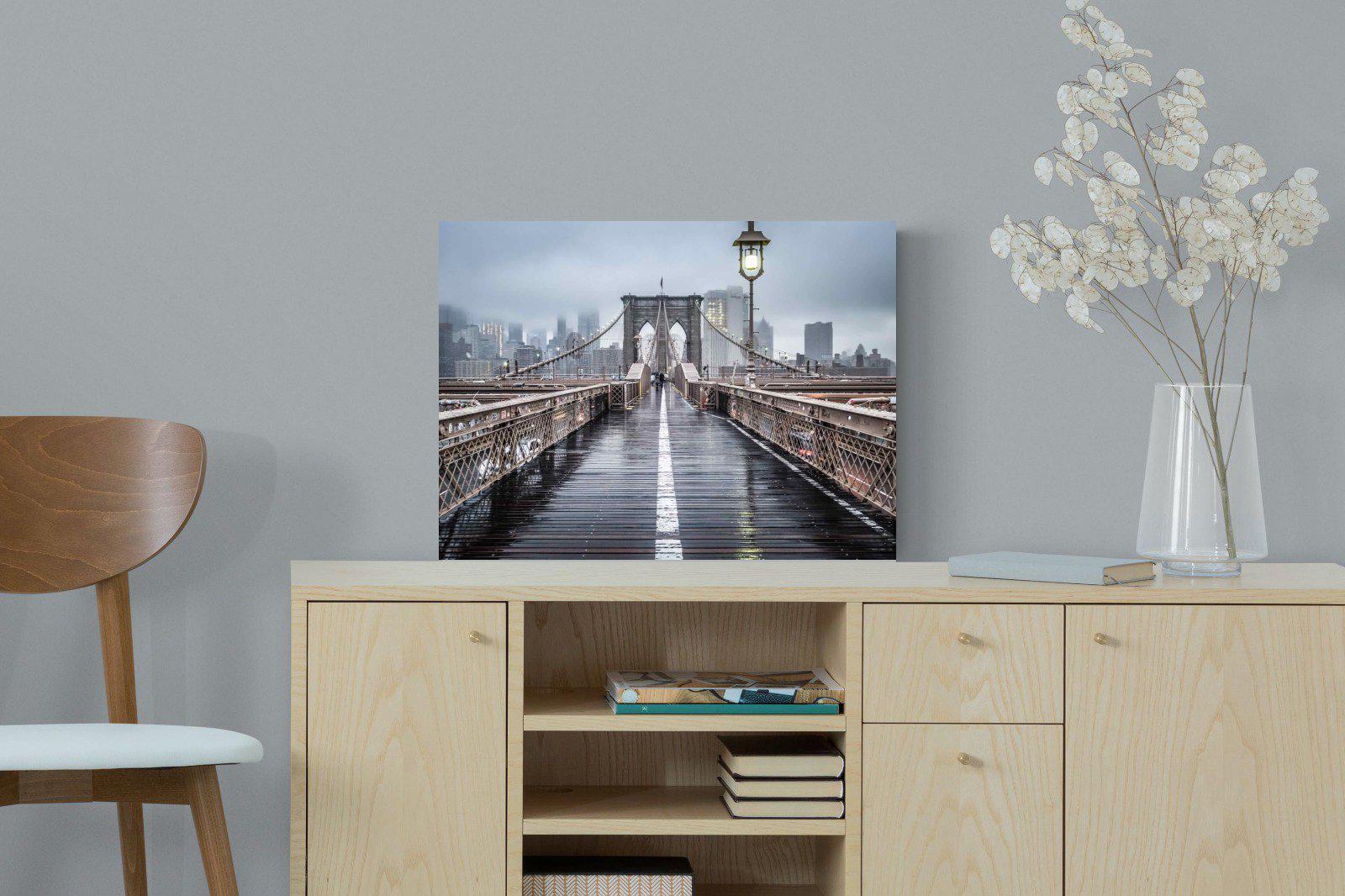 Brooklyn Bridge Morning-Wall_Art-60 x 45cm-Mounted Canvas-No Frame-Pixalot