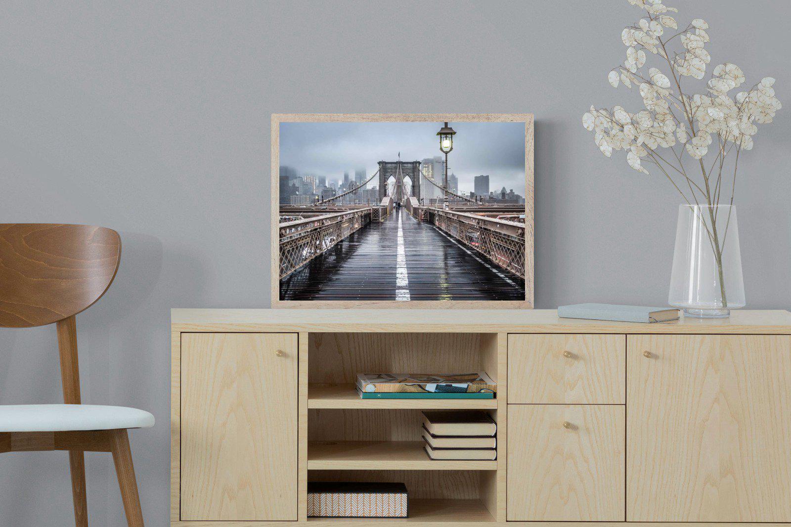 Brooklyn Bridge Morning-Wall_Art-60 x 45cm-Mounted Canvas-Wood-Pixalot