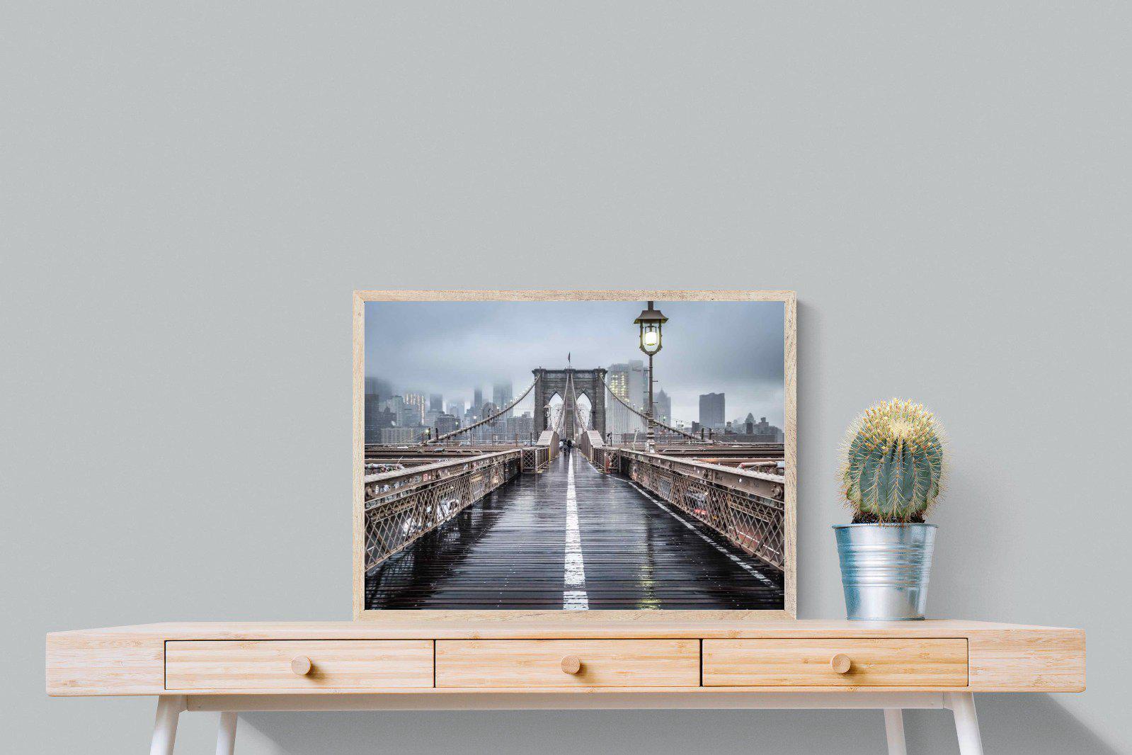 Brooklyn Bridge Morning-Wall_Art-80 x 60cm-Mounted Canvas-Wood-Pixalot