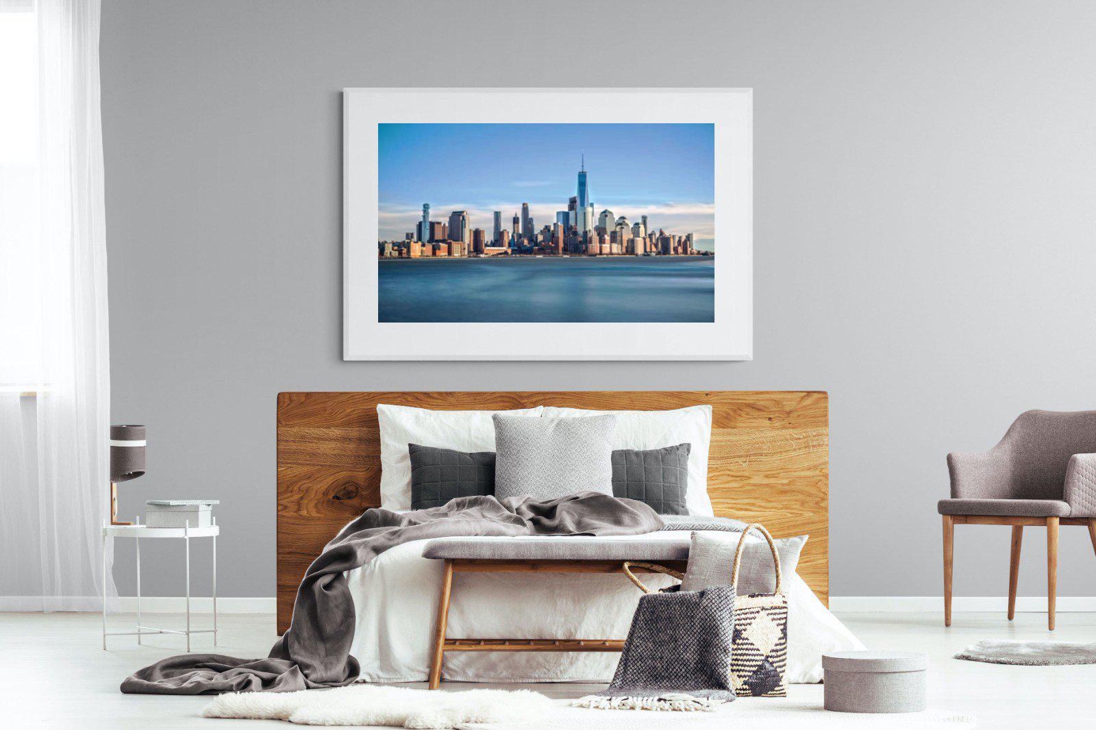 Brooklyn-Wall_Art-150 x 100cm-Framed Print-White-Pixalot