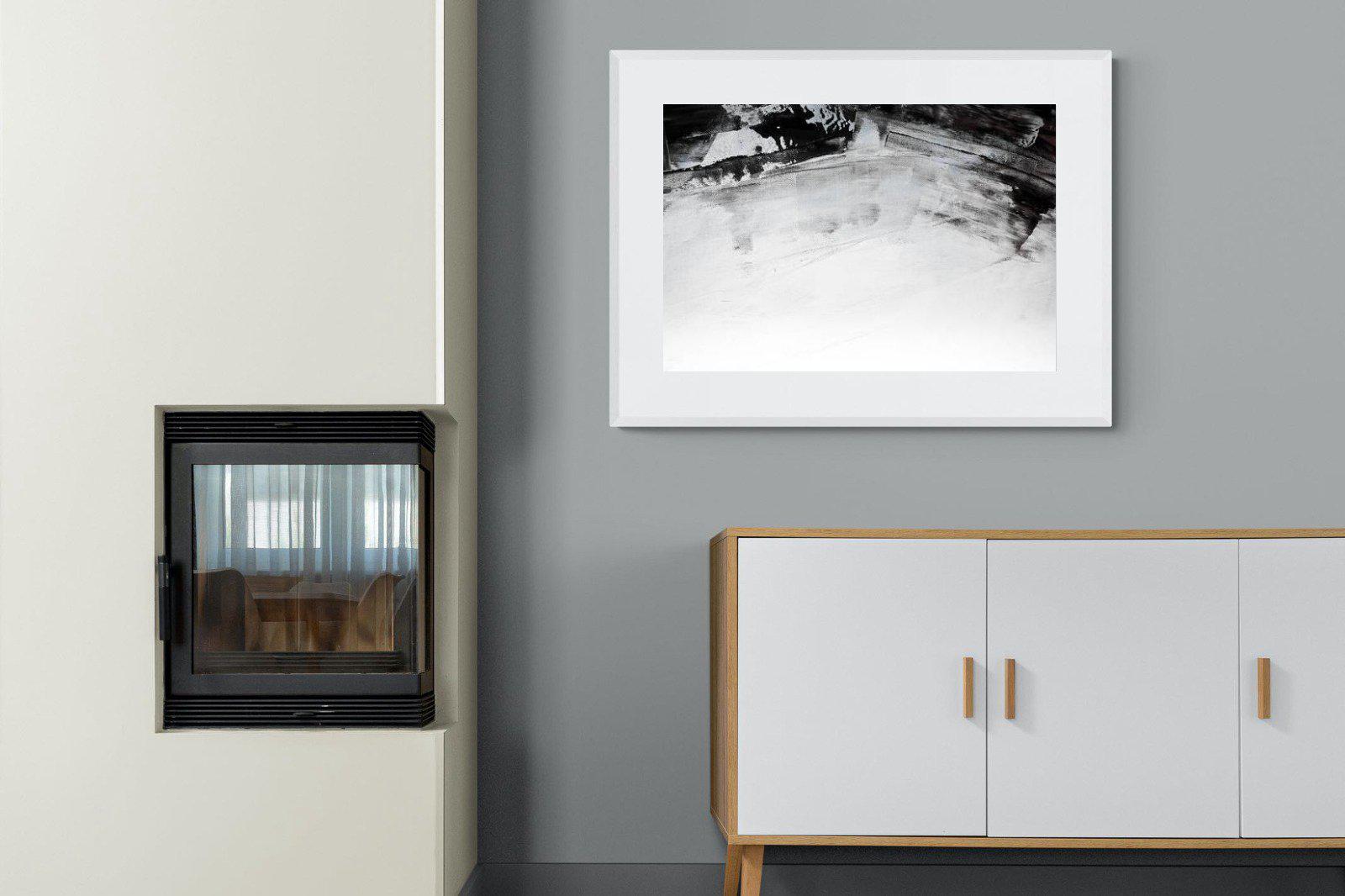 Brush Strokes-Wall_Art-100 x 75cm-Framed Print-White-Pixalot