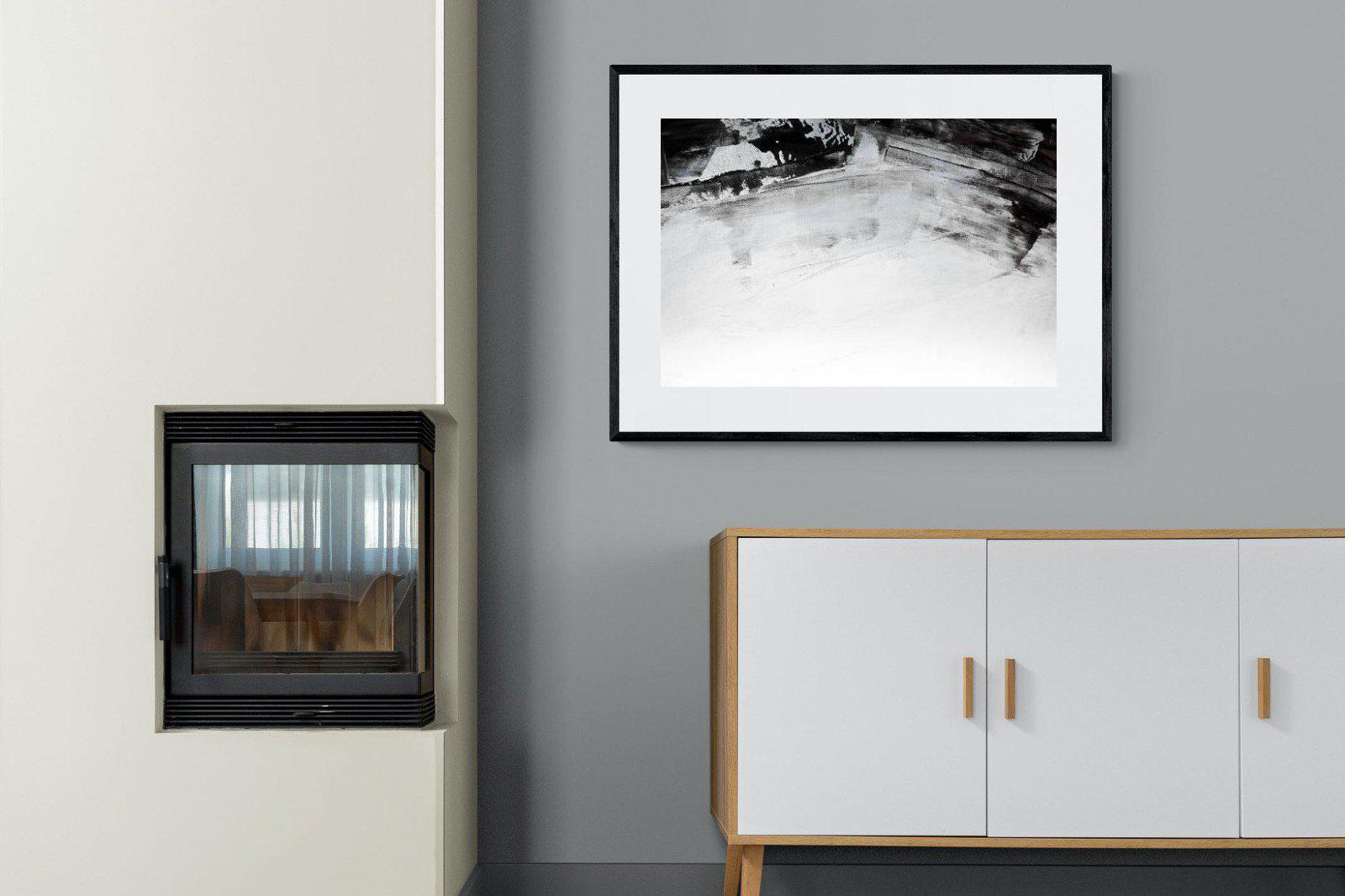 Brush Strokes-Wall_Art-100 x 75cm-Framed Print-Black-Pixalot