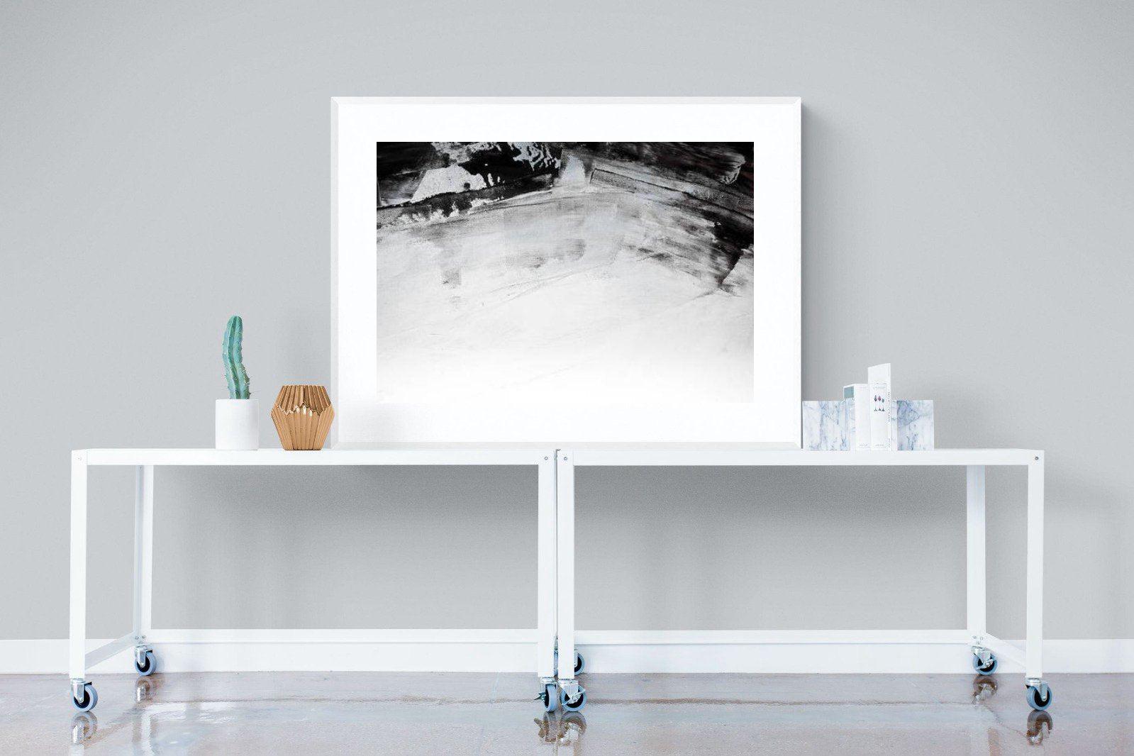 Brush Strokes-Wall_Art-120 x 90cm-Framed Print-White-Pixalot