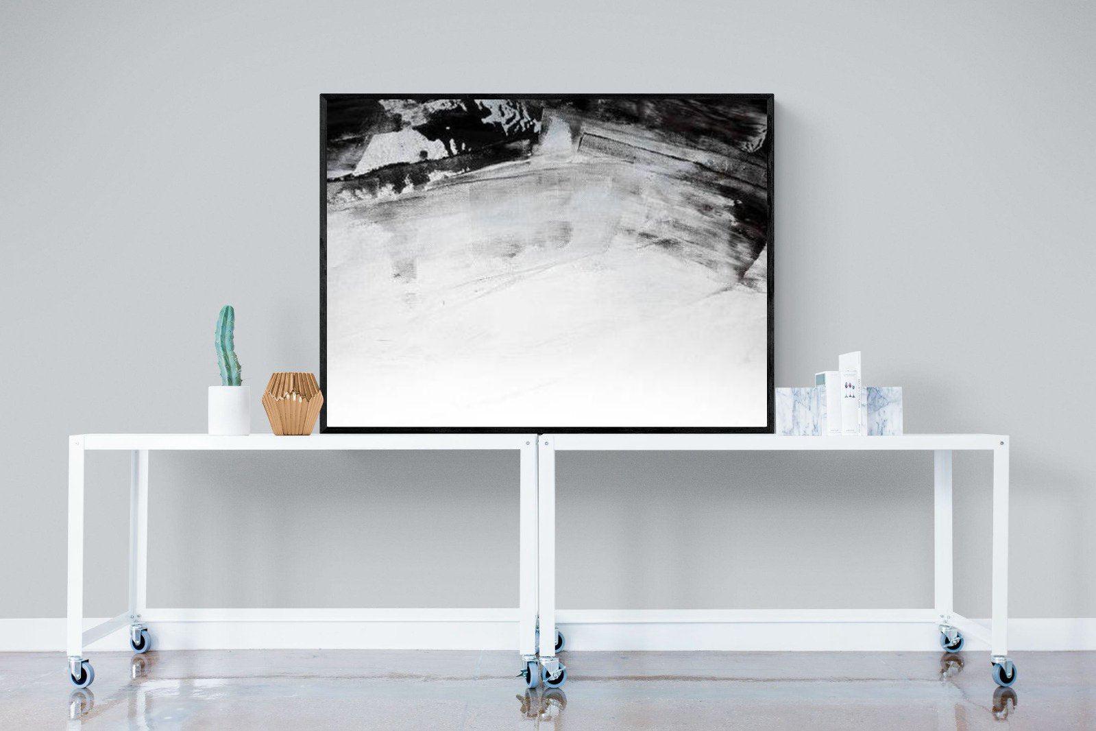Brush Strokes-Wall_Art-120 x 90cm-Mounted Canvas-Black-Pixalot