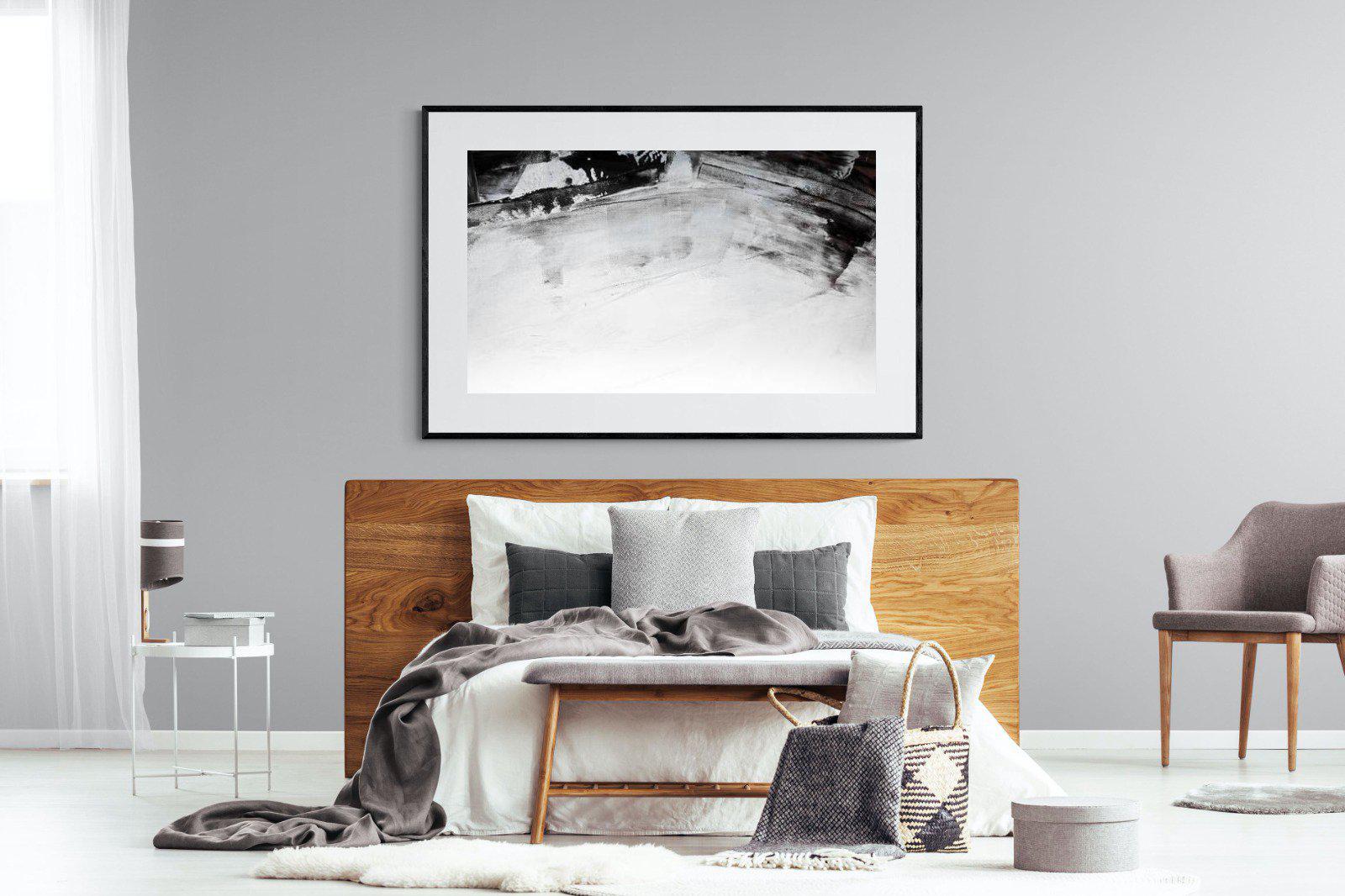 Brush Strokes-Wall_Art-150 x 100cm-Framed Print-Black-Pixalot