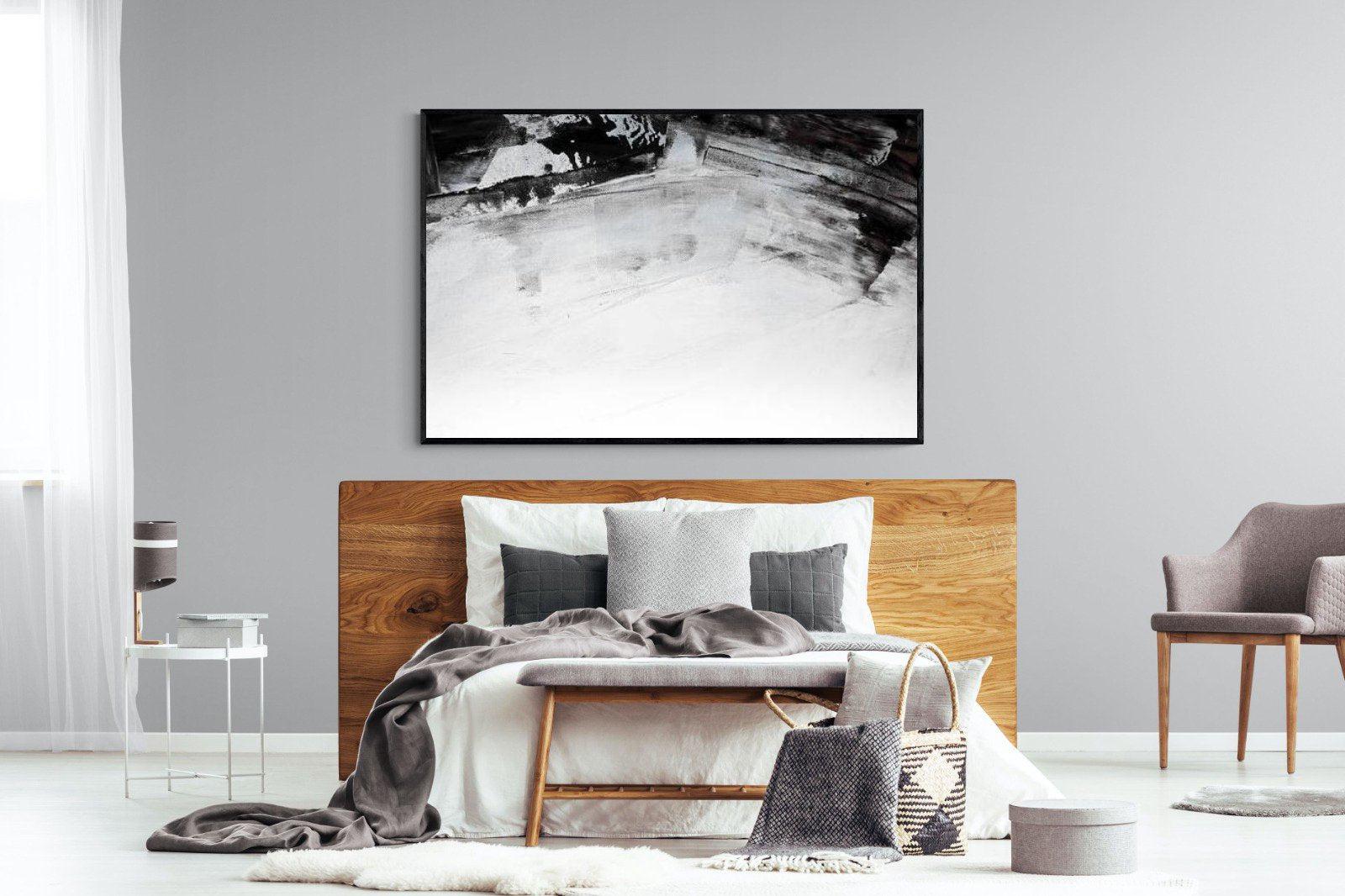 Brush Strokes-Wall_Art-150 x 100cm-Mounted Canvas-Black-Pixalot
