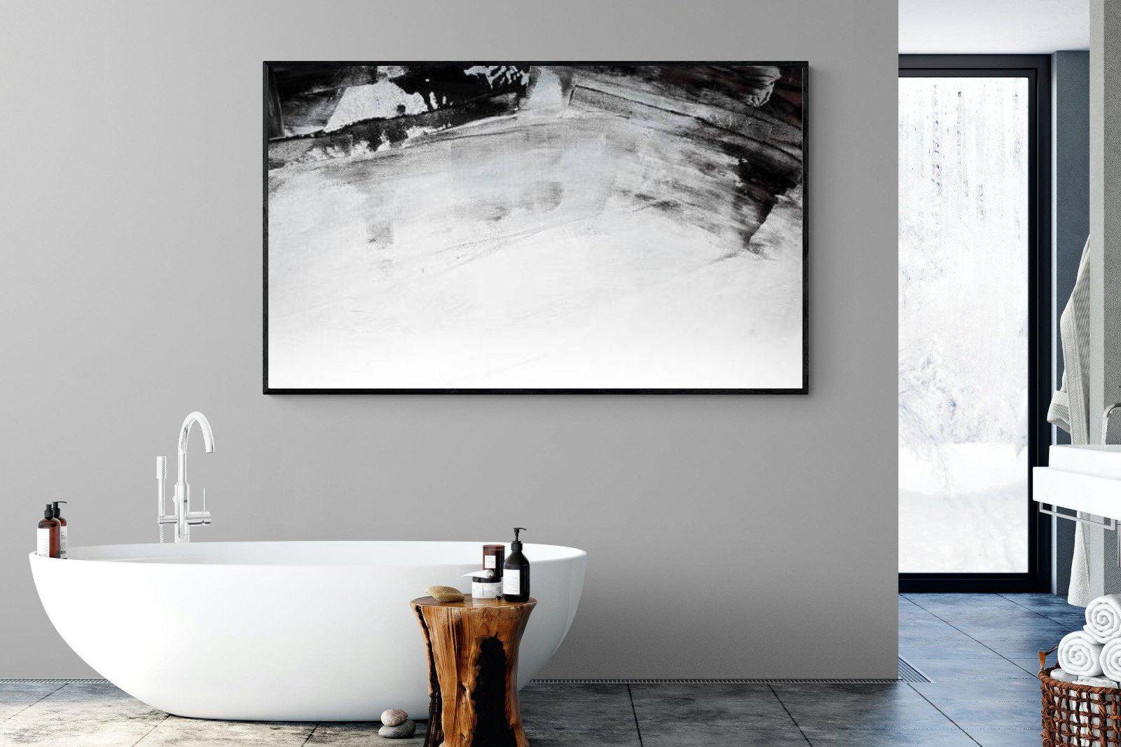 Brush Strokes-Wall_Art-180 x 110cm-Mounted Canvas-Black-Pixalot