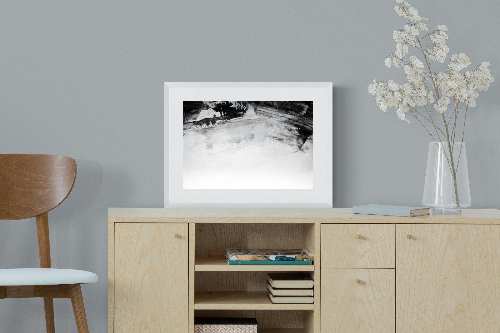 Brush Strokes-Wall_Art-60 x 45cm-Framed Print-White-Pixalot