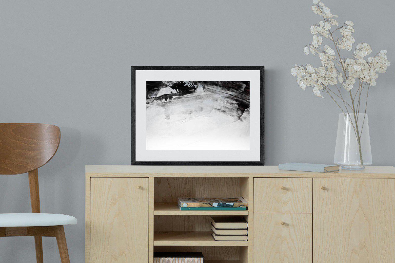 Brush Strokes-Wall_Art-60 x 45cm-Framed Print-Black-Pixalot