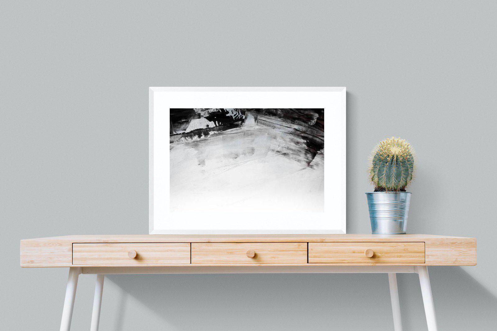 Brush Strokes-Wall_Art-80 x 60cm-Framed Print-White-Pixalot