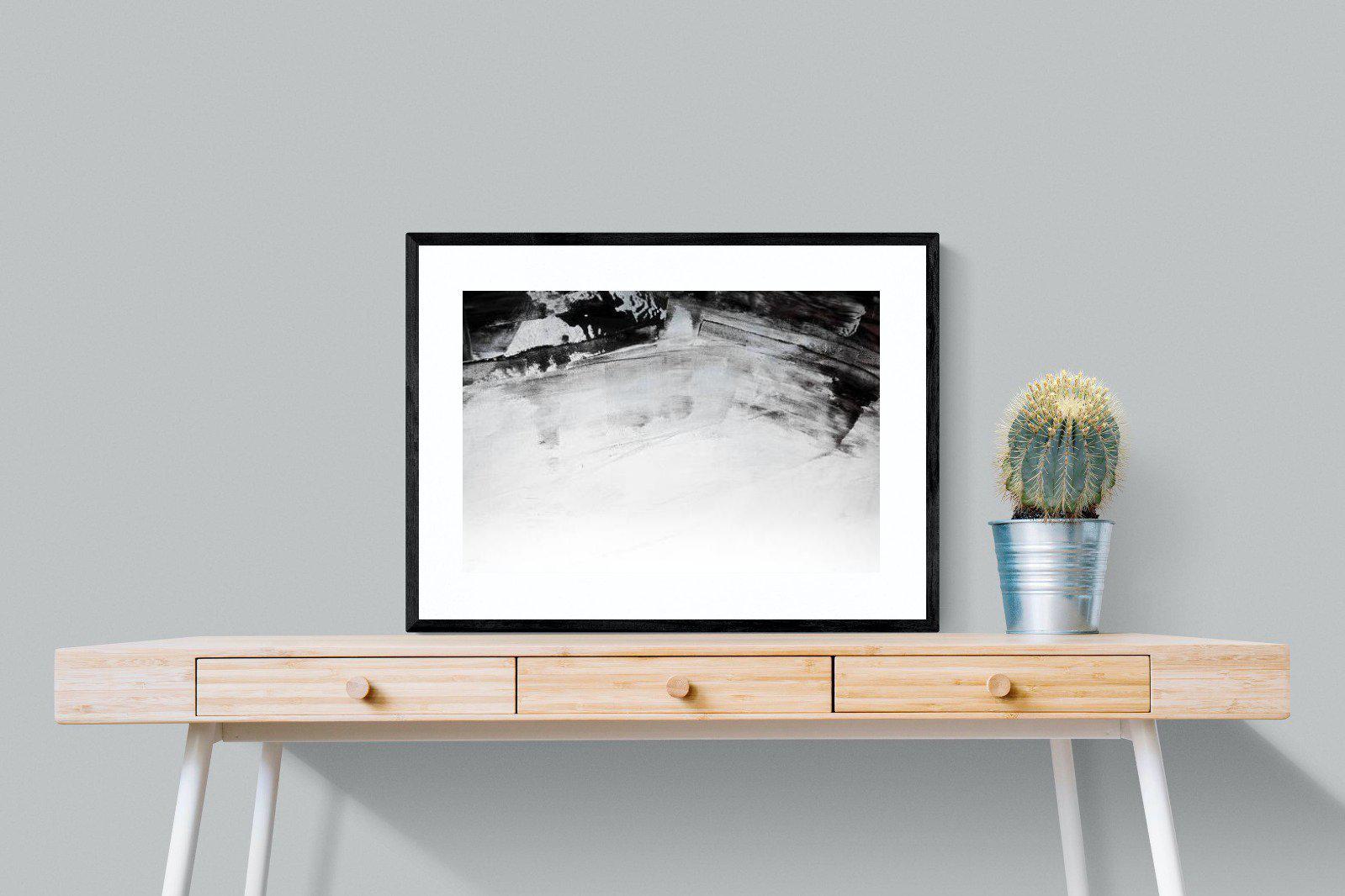 Brush Strokes-Wall_Art-80 x 60cm-Framed Print-Black-Pixalot