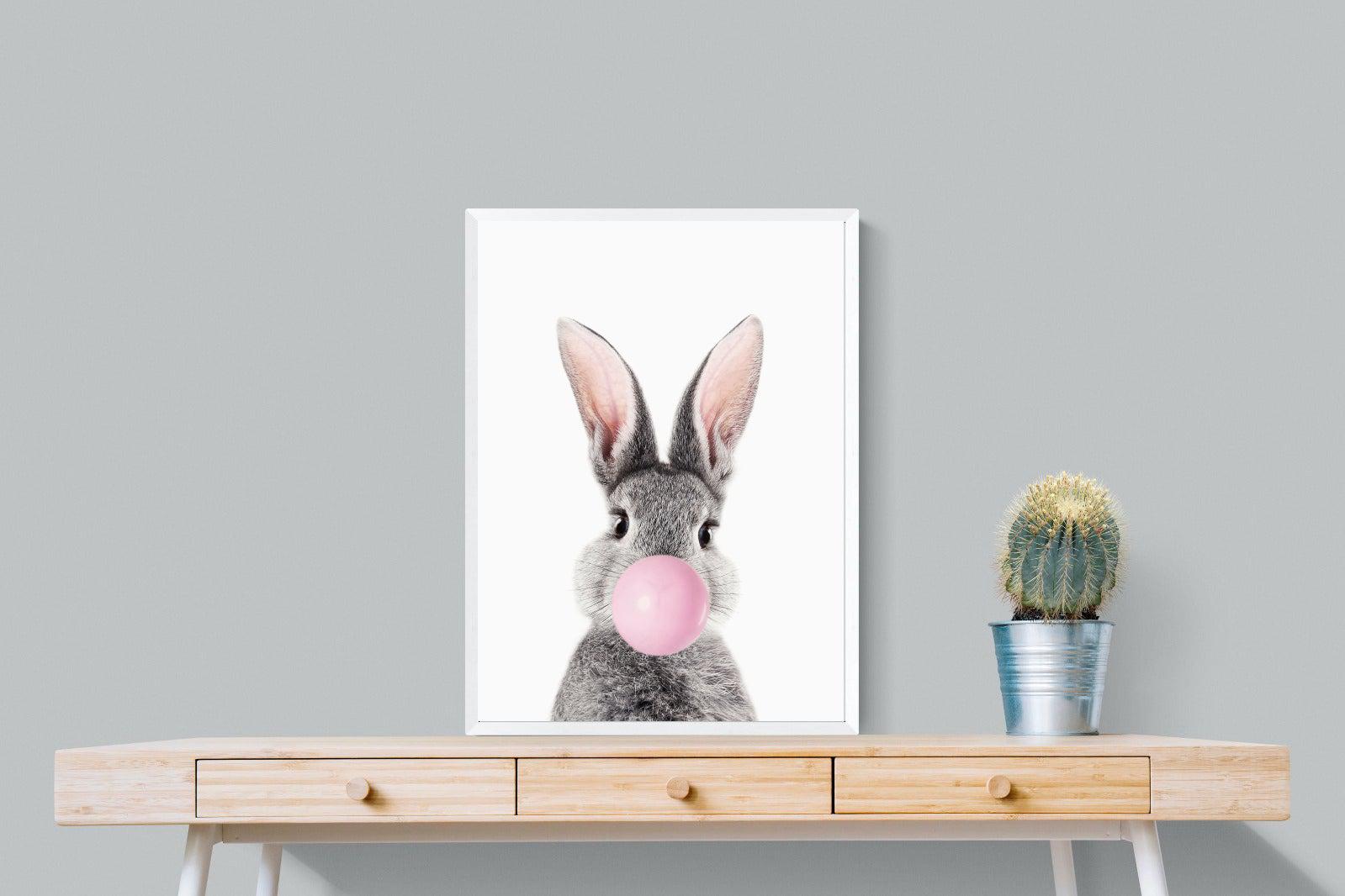 Bubblegum Bunny-Wall_Art-60 x 80cm-Mounted Canvas-White-Pixalot