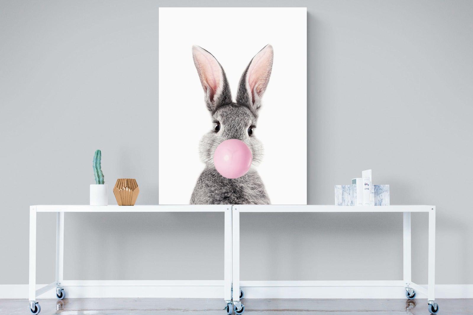 Bubblegum Bunny-Wall_Art-90 x 120cm-Mounted Canvas-No Frame-Pixalot
