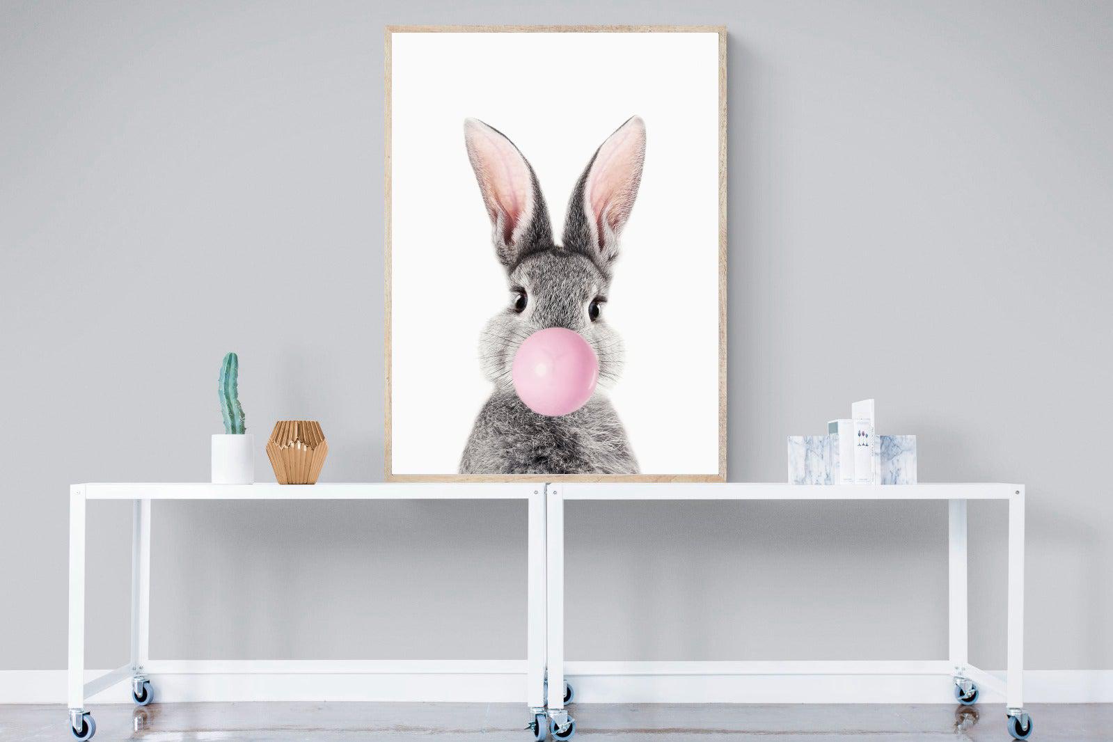 Bubblegum Bunny-Wall_Art-90 x 120cm-Mounted Canvas-Wood-Pixalot