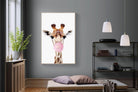 Bubblegum Giraffe-Wall_Art-Pixalot