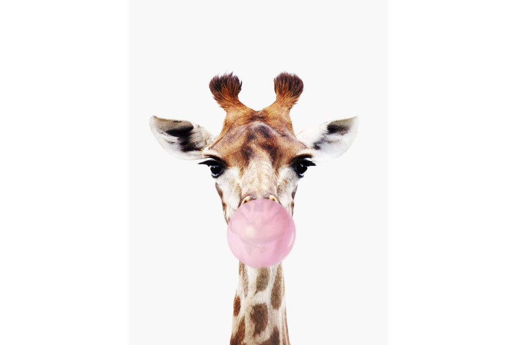 Bubblegum Giraffe-Wall_Art-Pixalot