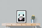 Bubblegum Panda-Wall_Art-45 x 60cm-Framed Print-Black-Pixalot