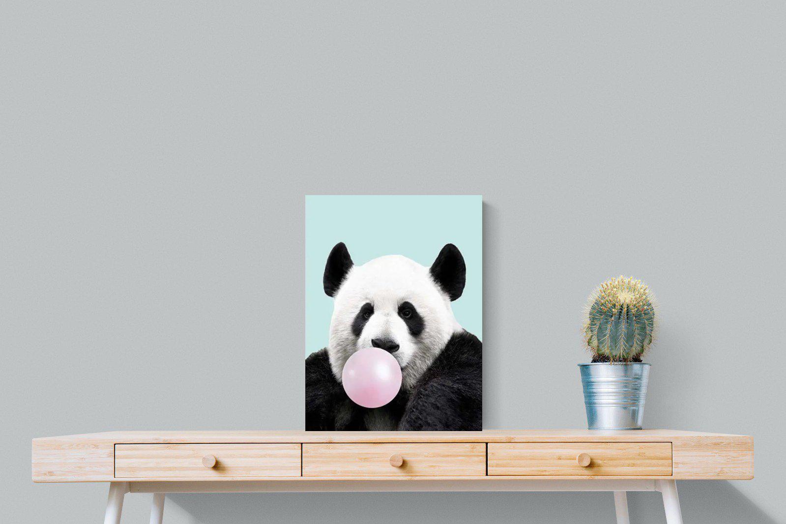 Bubblegum Panda-Wall_Art-45 x 60cm-Mounted Canvas-No Frame-Pixalot