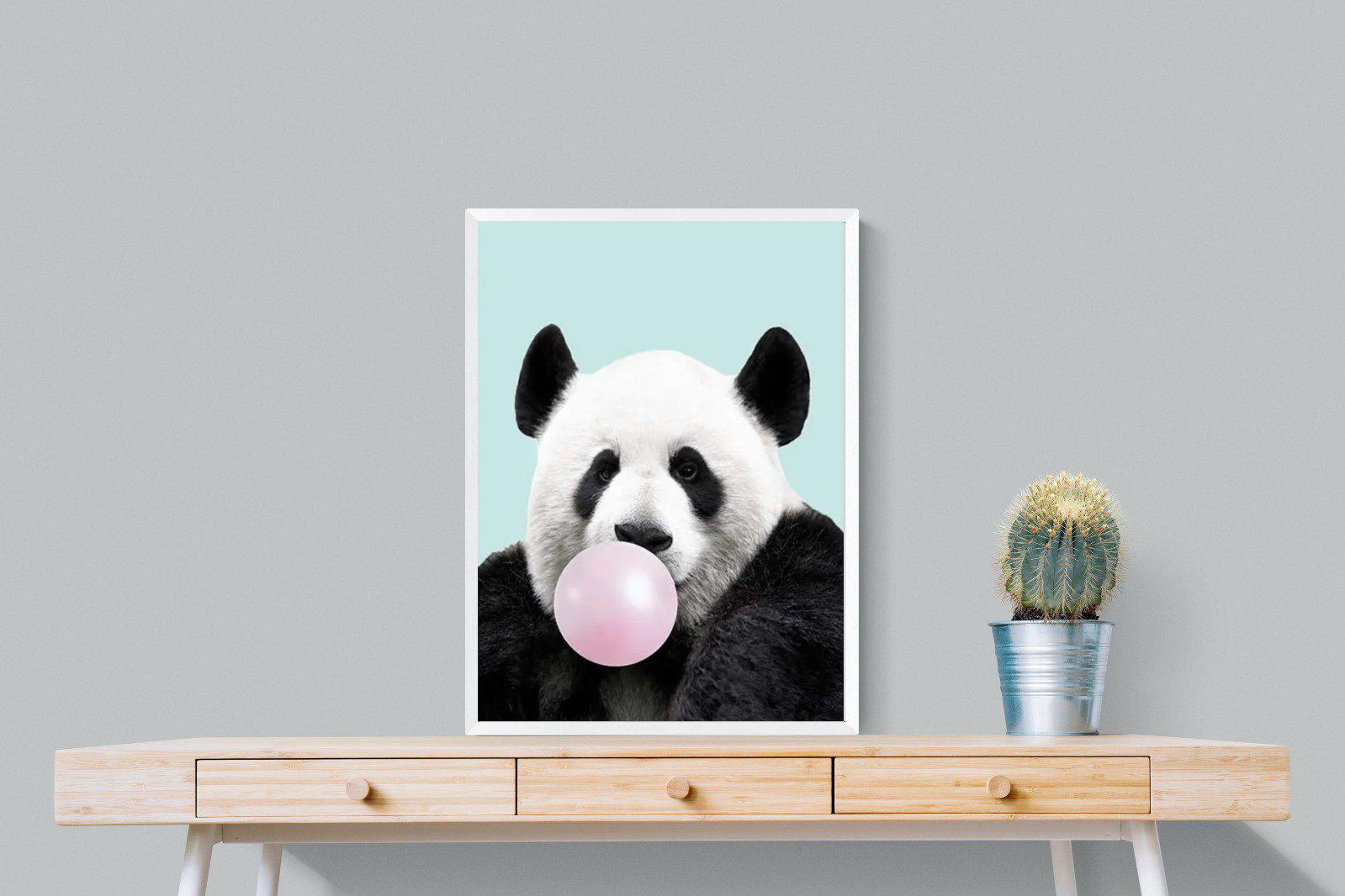 Bubblegum Panda-Wall_Art-60 x 80cm-Mounted Canvas-White-Pixalot