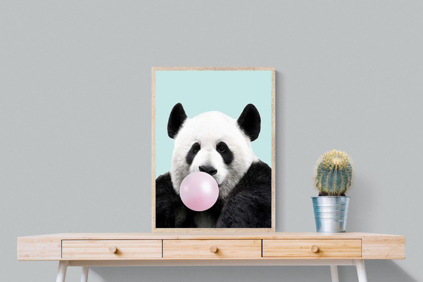 Bubblegum Panda-Wall_Art-60 x 80cm-Mounted Canvas-Wood-Pixalot