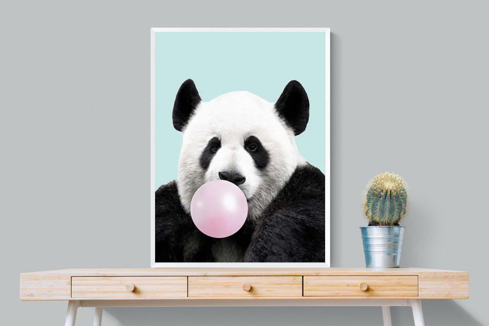 Bubblegum Panda-Wall_Art-75 x 100cm-Mounted Canvas-White-Pixalot