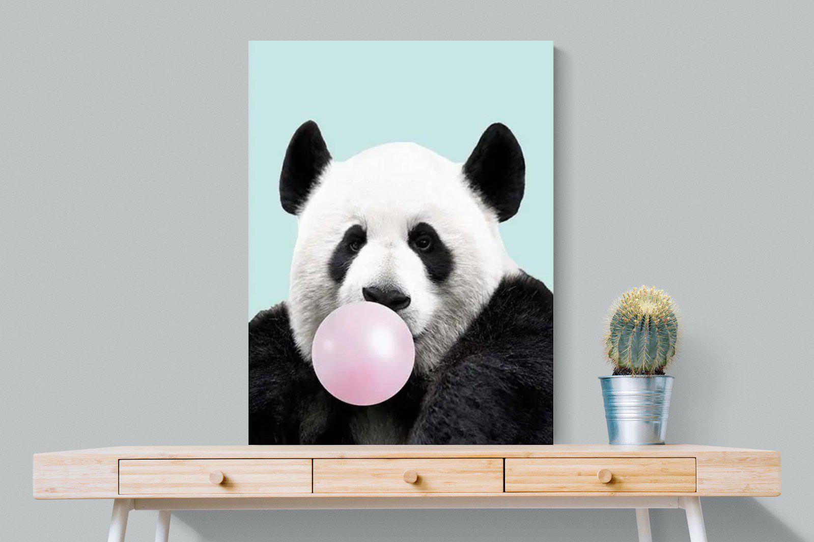 Bubblegum Panda-Wall_Art-75 x 100cm-Mounted Canvas-No Frame-Pixalot