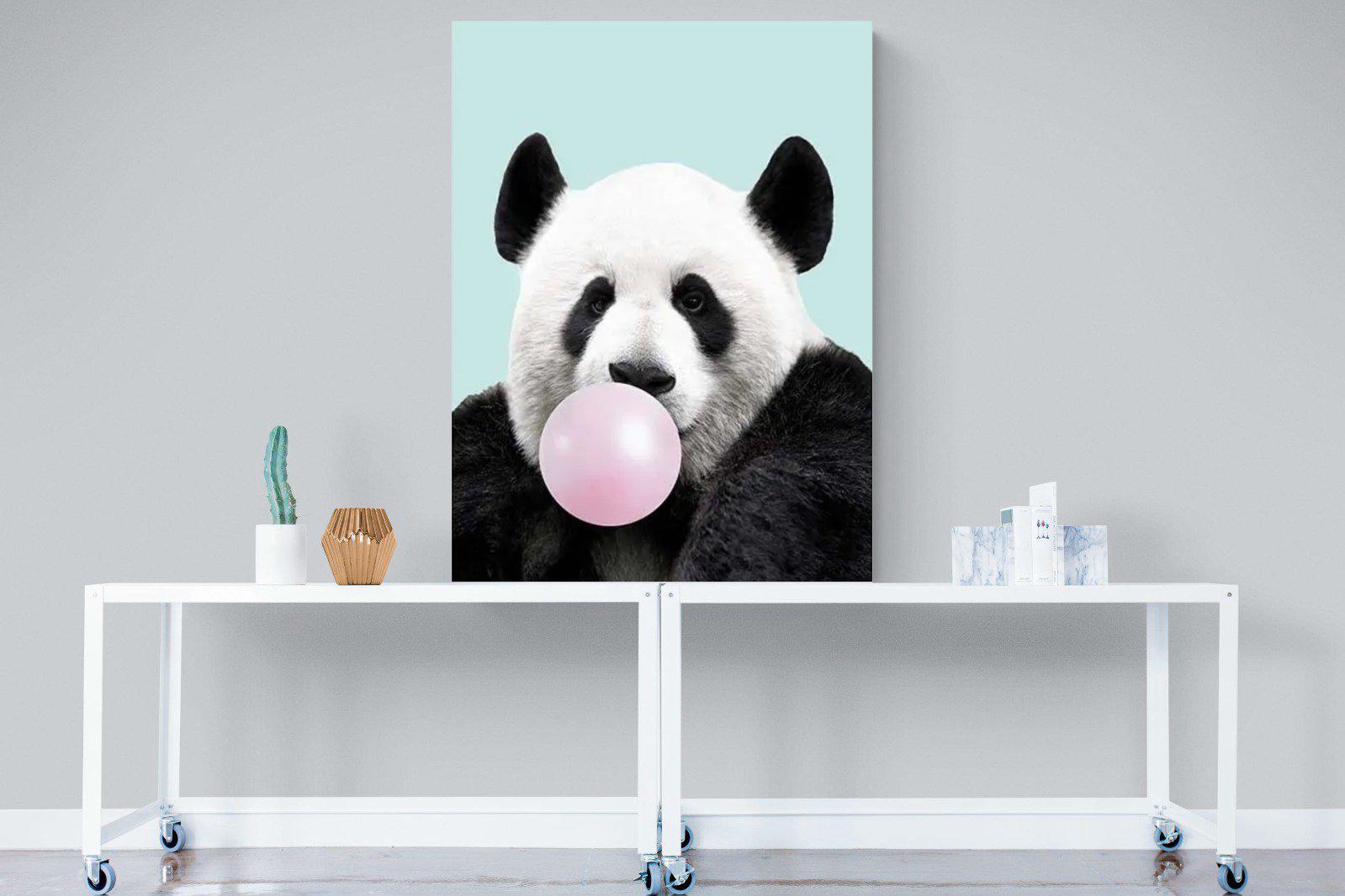 Bubblegum Panda-Wall_Art-90 x 120cm-Mounted Canvas-No Frame-Pixalot