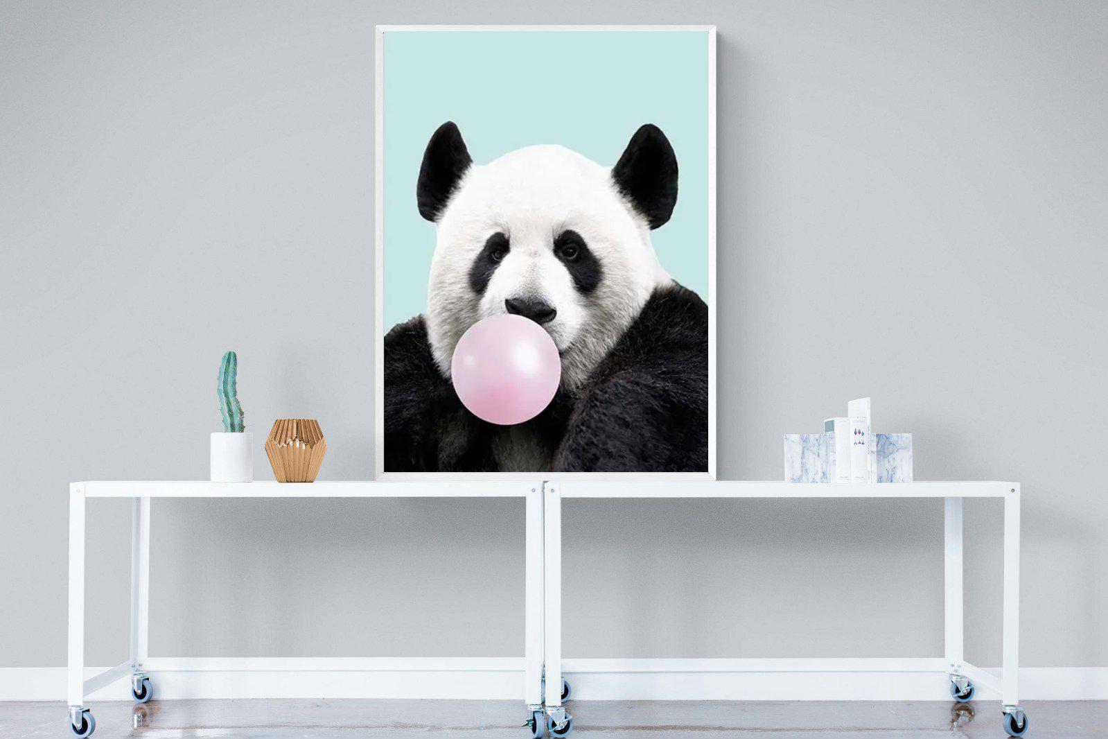 Bubblegum Panda-Wall_Art-90 x 120cm-Mounted Canvas-White-Pixalot