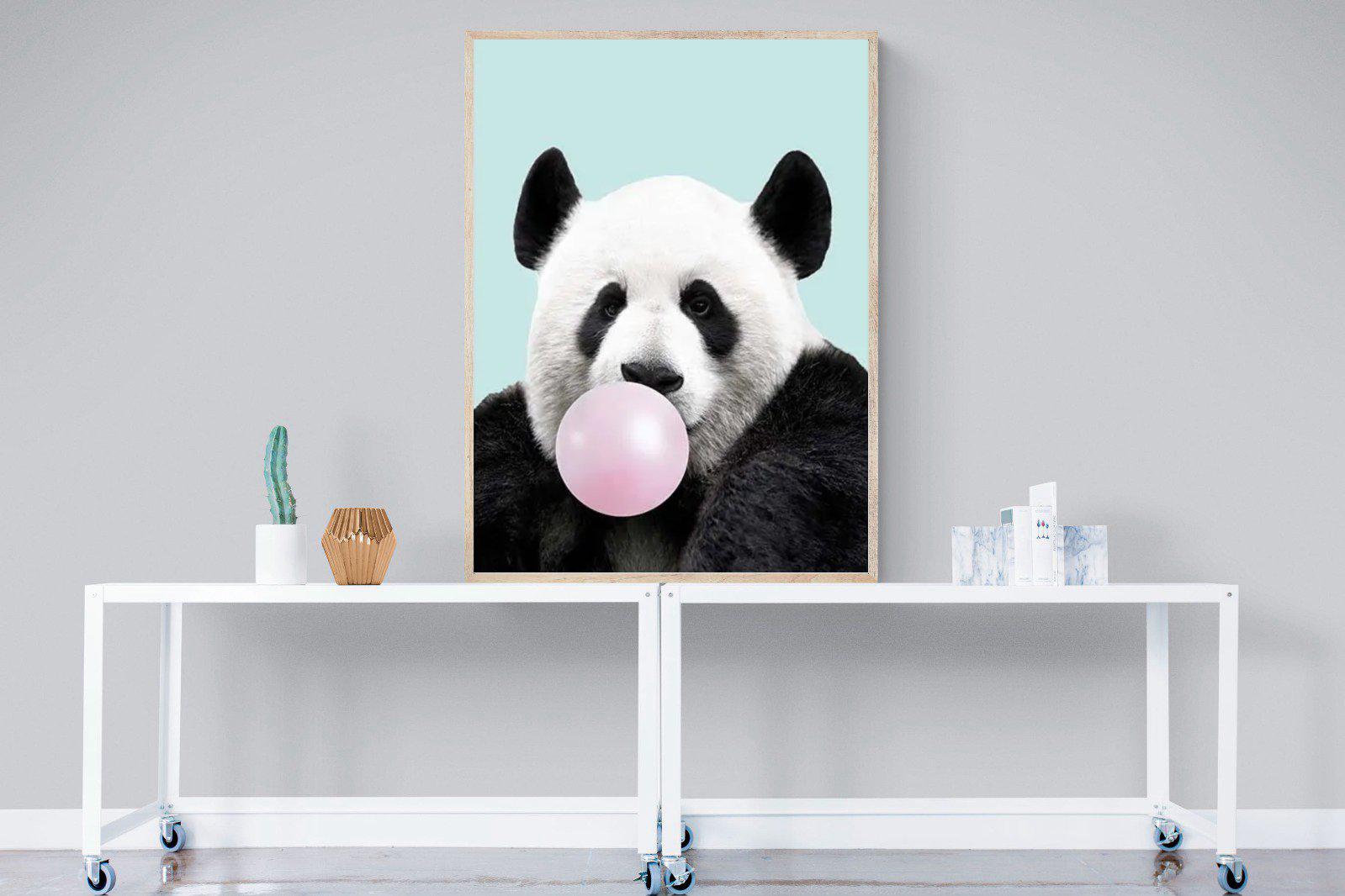 Bubblegum Panda-Wall_Art-90 x 120cm-Mounted Canvas-Wood-Pixalot