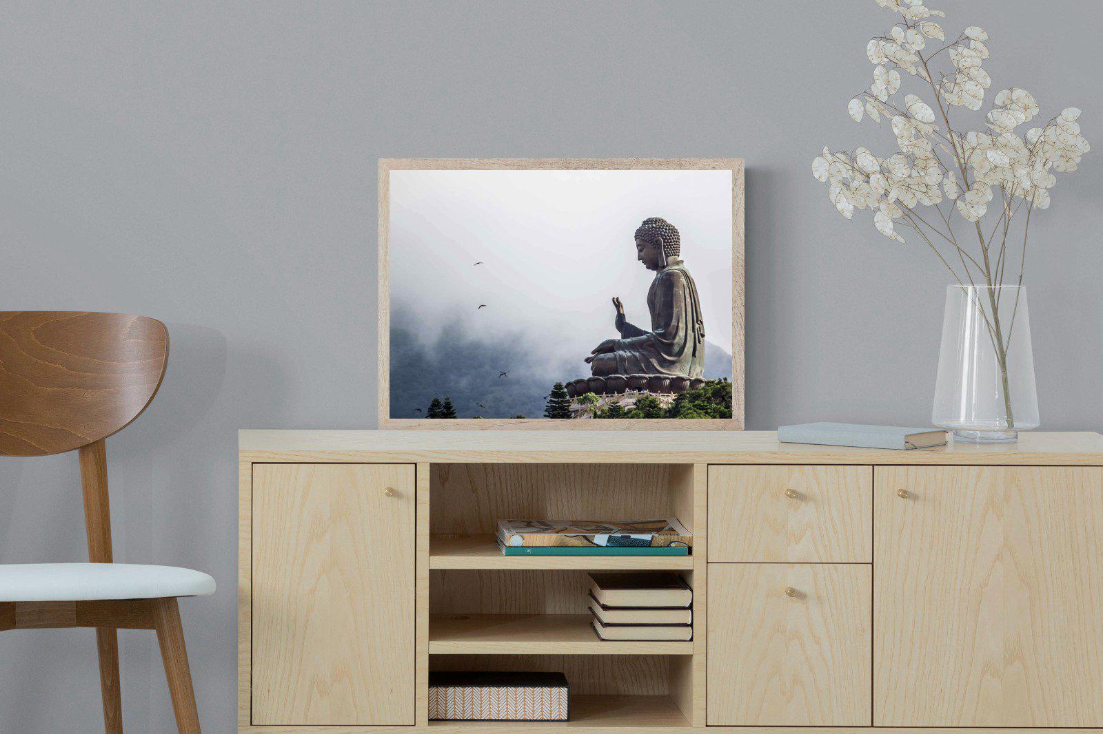 Buddha-Wall_Art-60 x 45cm-Mounted Canvas-Wood-Pixalot