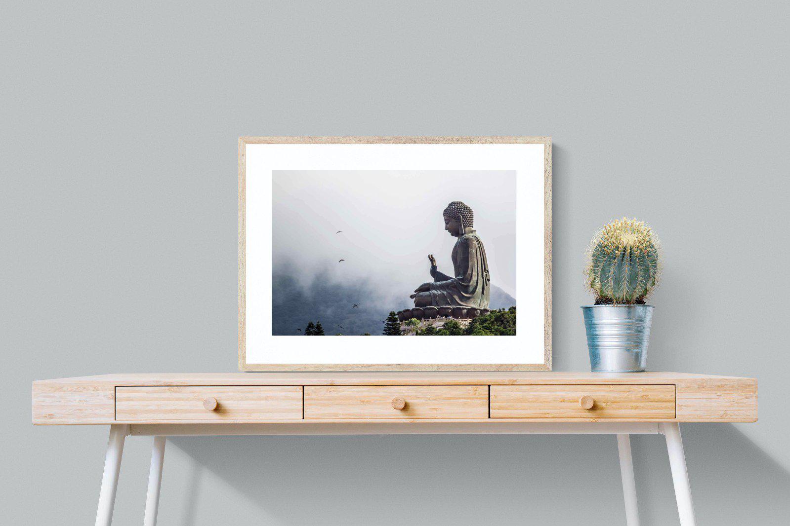Buddha-Wall_Art-80 x 60cm-Framed Print-Wood-Pixalot