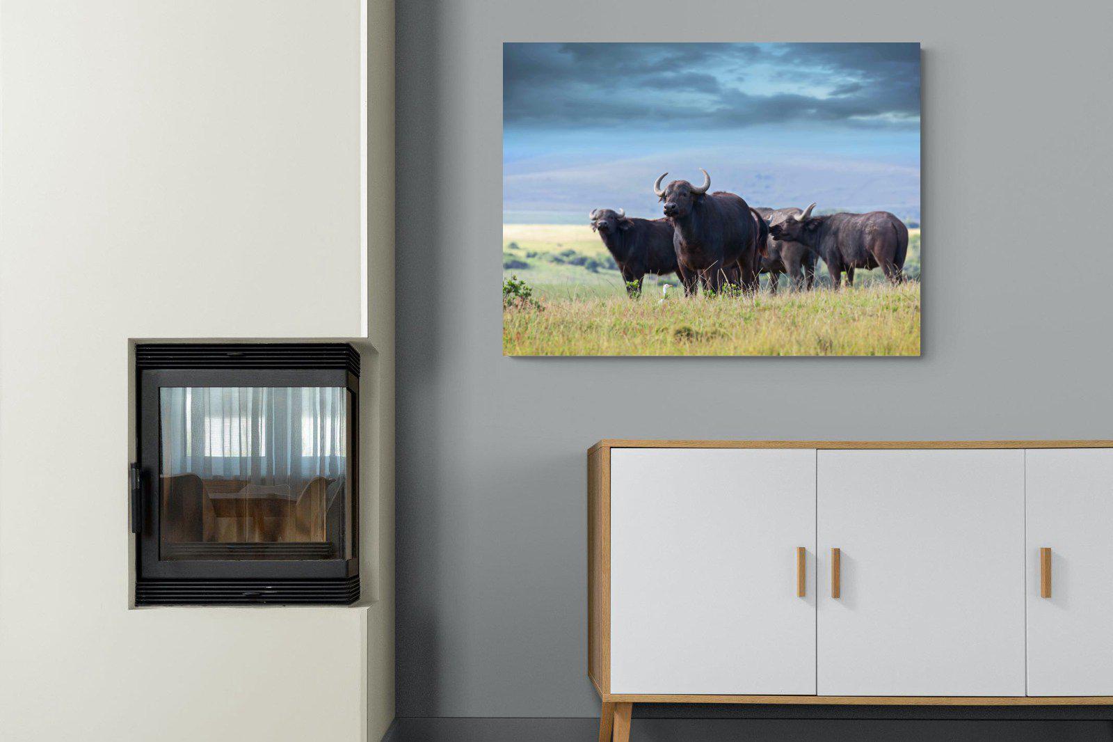 Buffalo-Wall_Art-100 x 75cm-Mounted Canvas-No Frame-Pixalot